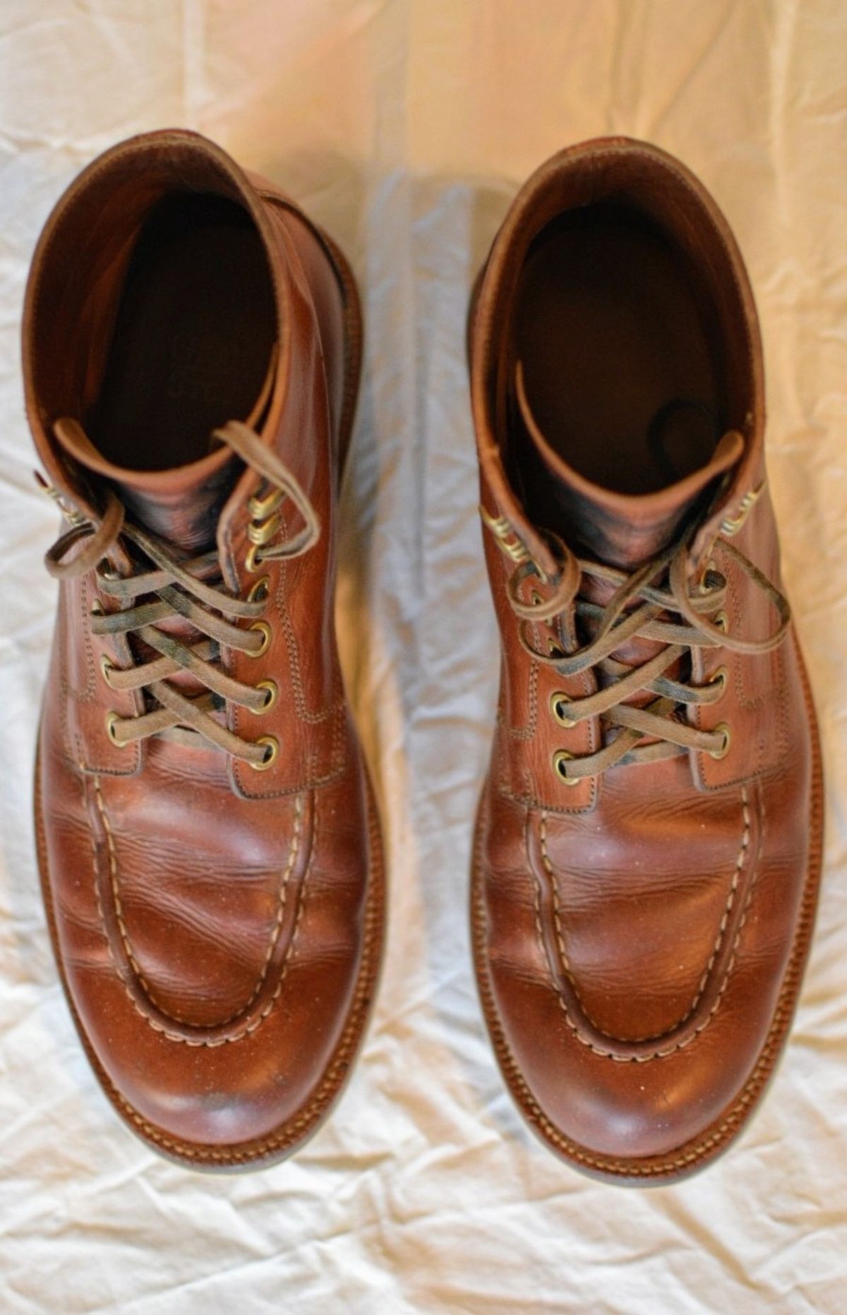 Photo by SKopp on January 3, 2024 of the Grant Stone Brass Boot in Badalassi Carlo Saddle Tan Minerva.