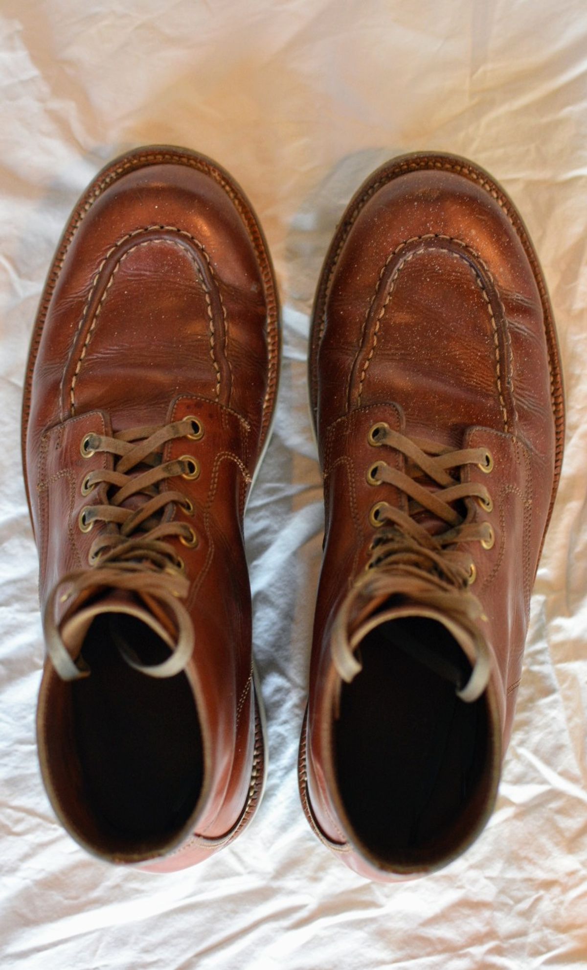 Photo by SKopp on March 4, 2024 of the Grant Stone Brass Boot in Badalassi Carlo Saddle Tan Minerva.