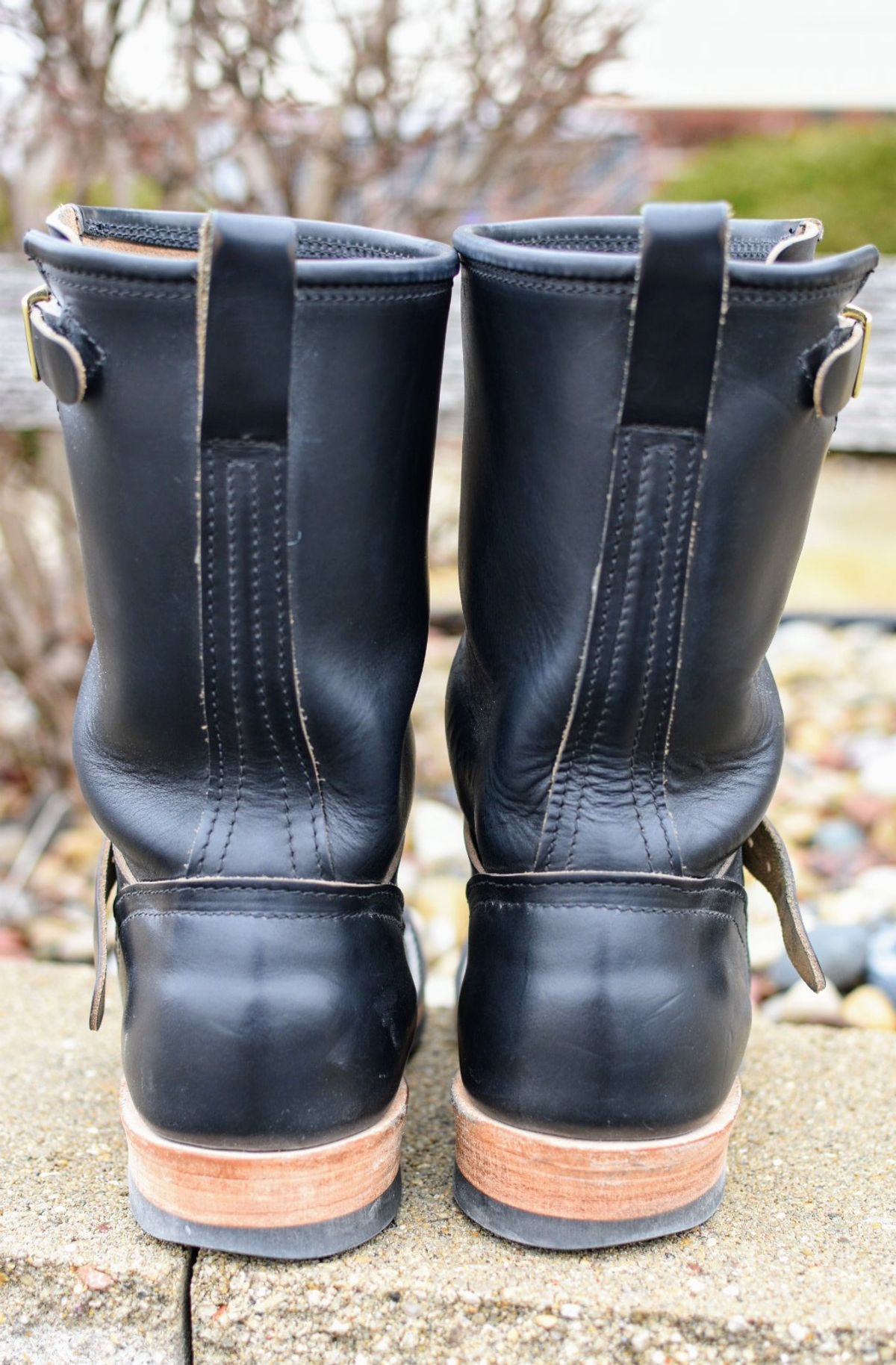 Photo by SKopp on February 2, 2025 of the Nicks StationMaster in Horween Black Chromexcel.