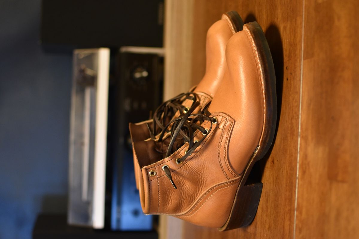 Photo by SKopp on January 1, 2026 of the Nicks MTO in Horween Light Natural Dublin.