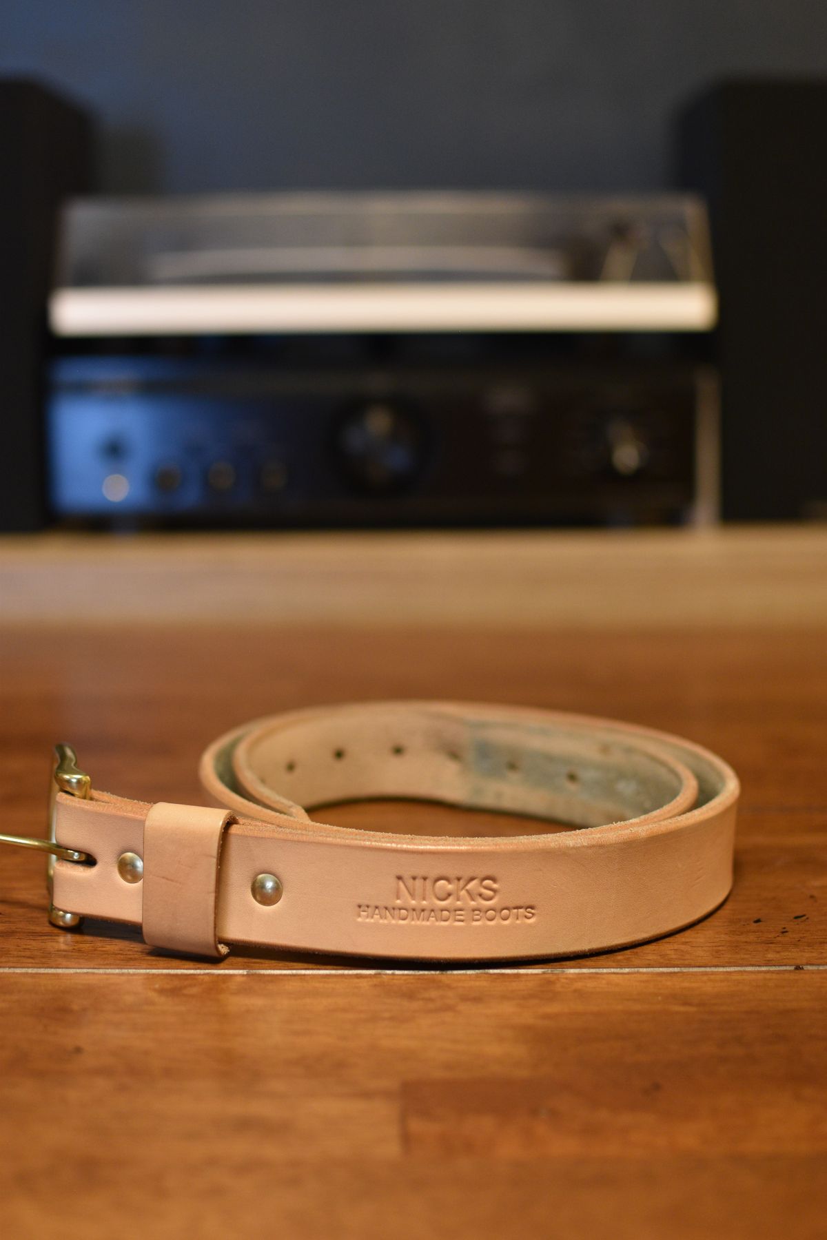 Photo by SKopp on November 29, 2025 of the Nicks Heavy Duty Work Belt in Wickett & Craig Natural Veg Tan.