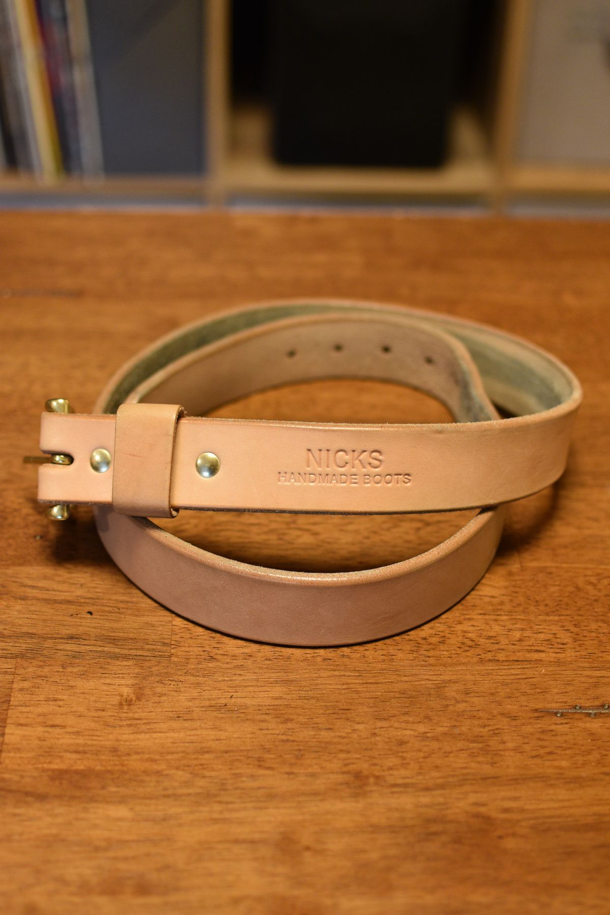 Photo by SKopp on March 1, 2026 of the Nicks Heavy Duty Work Belt in Wickett & Craig Natural Veg Tan.