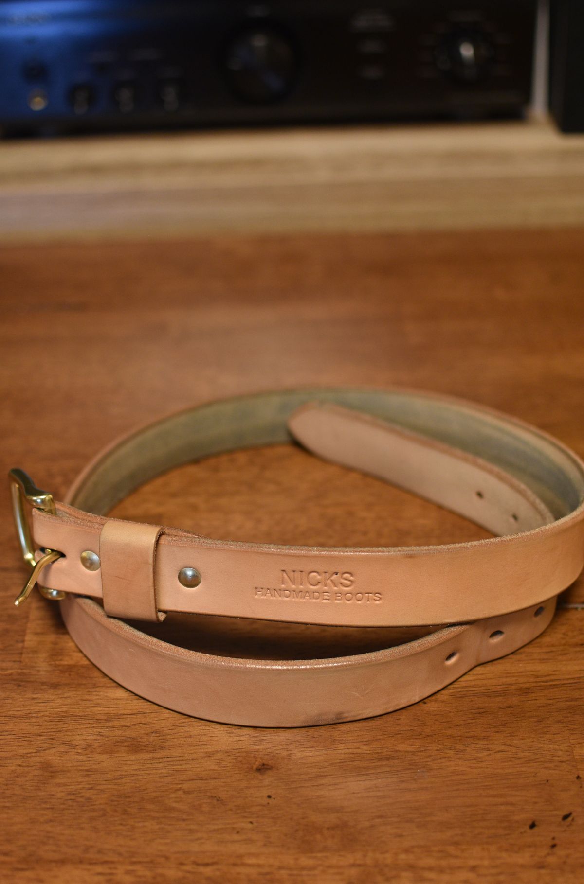 Photo by SKopp on April 3, 2026 of the Nicks Heavy Duty Work Belt in Wickett & Craig Natural Veg Tan.