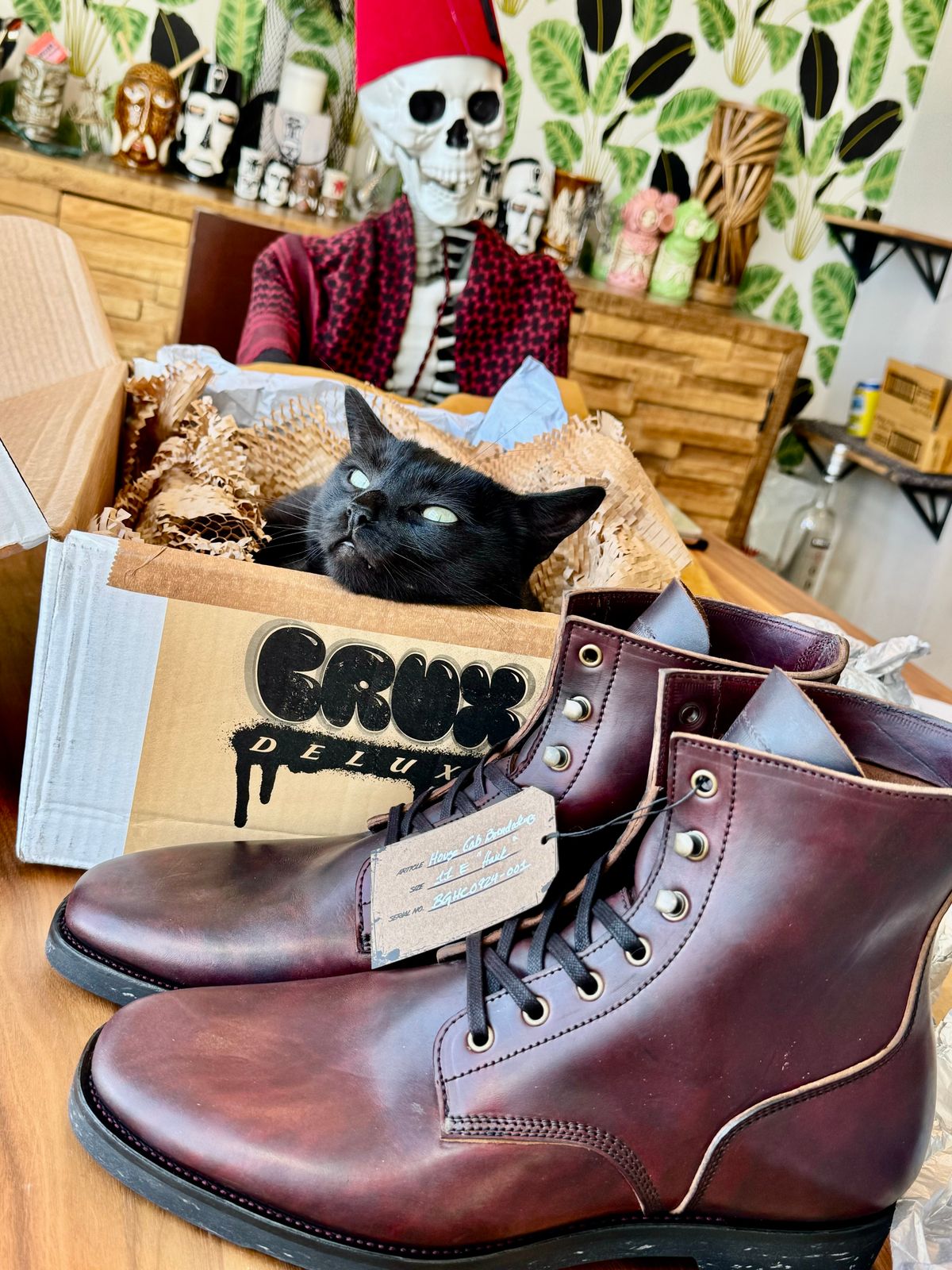 Photo by PatinaTechnodrome on October 2, 2024 of the Crux Deluxe Boondockers in Guidi House Cab.