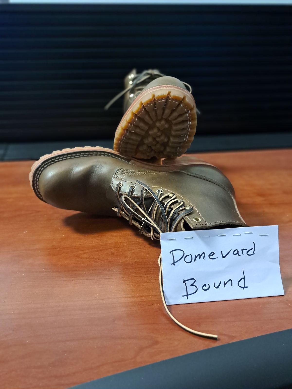 Photo by jdog21 on October 6, 2023 of the Nicks Prospector in Horween Olive Chromexcel.