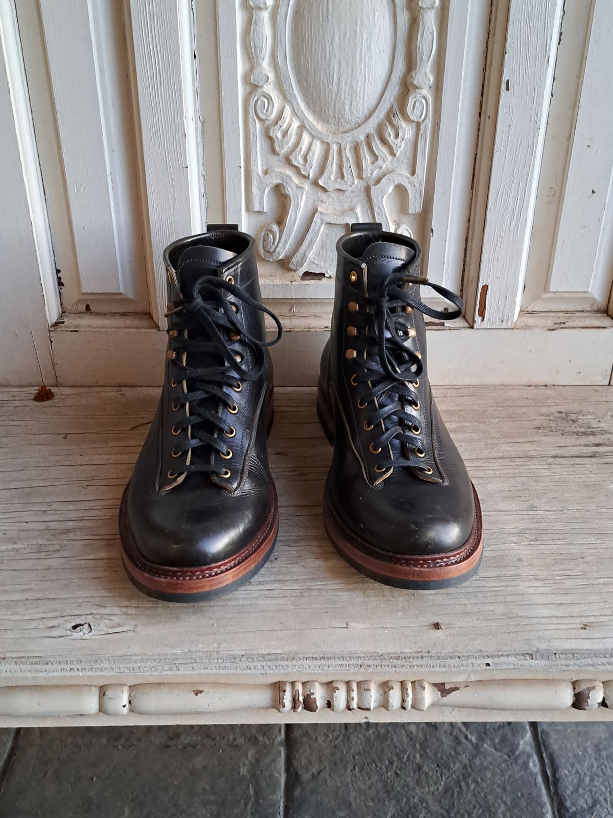 Photo by jdog21 on December 6, 2022 of the Sagara Valiant in Badalassi Carlo Oliva Minerva Overdyed Black.