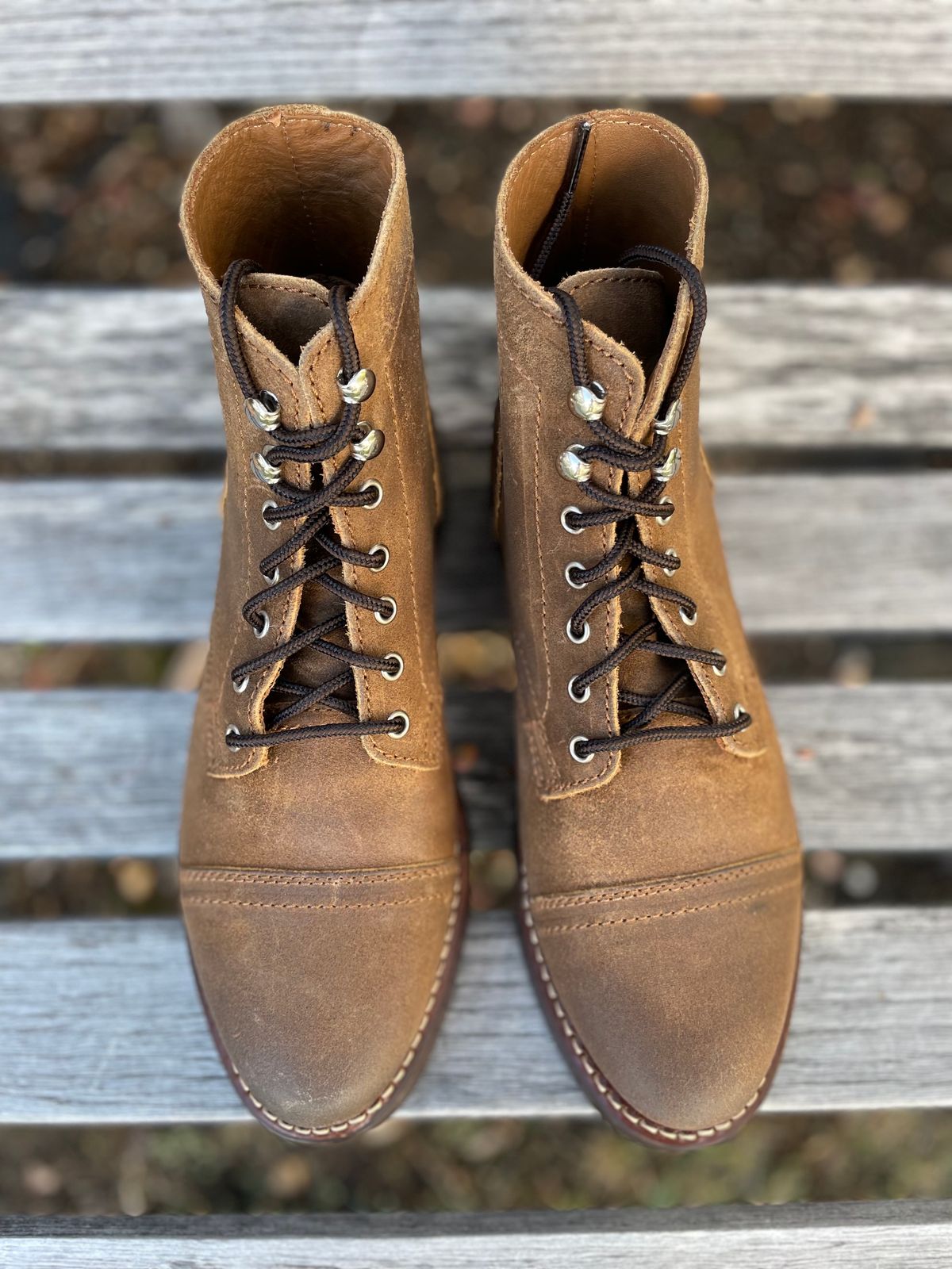 Photo by these_are_my_boots on November 3, 2022 of the Thursday Captain in Unlisted Leather.