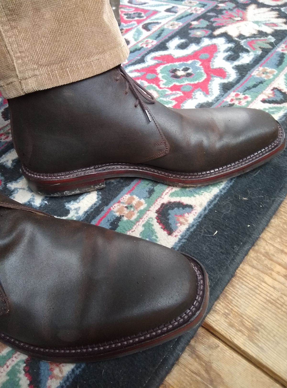 Photo by darknova306 on February 9, 2023 of the Crockett & Jones Molton in Dark Brown Roughout Suede.