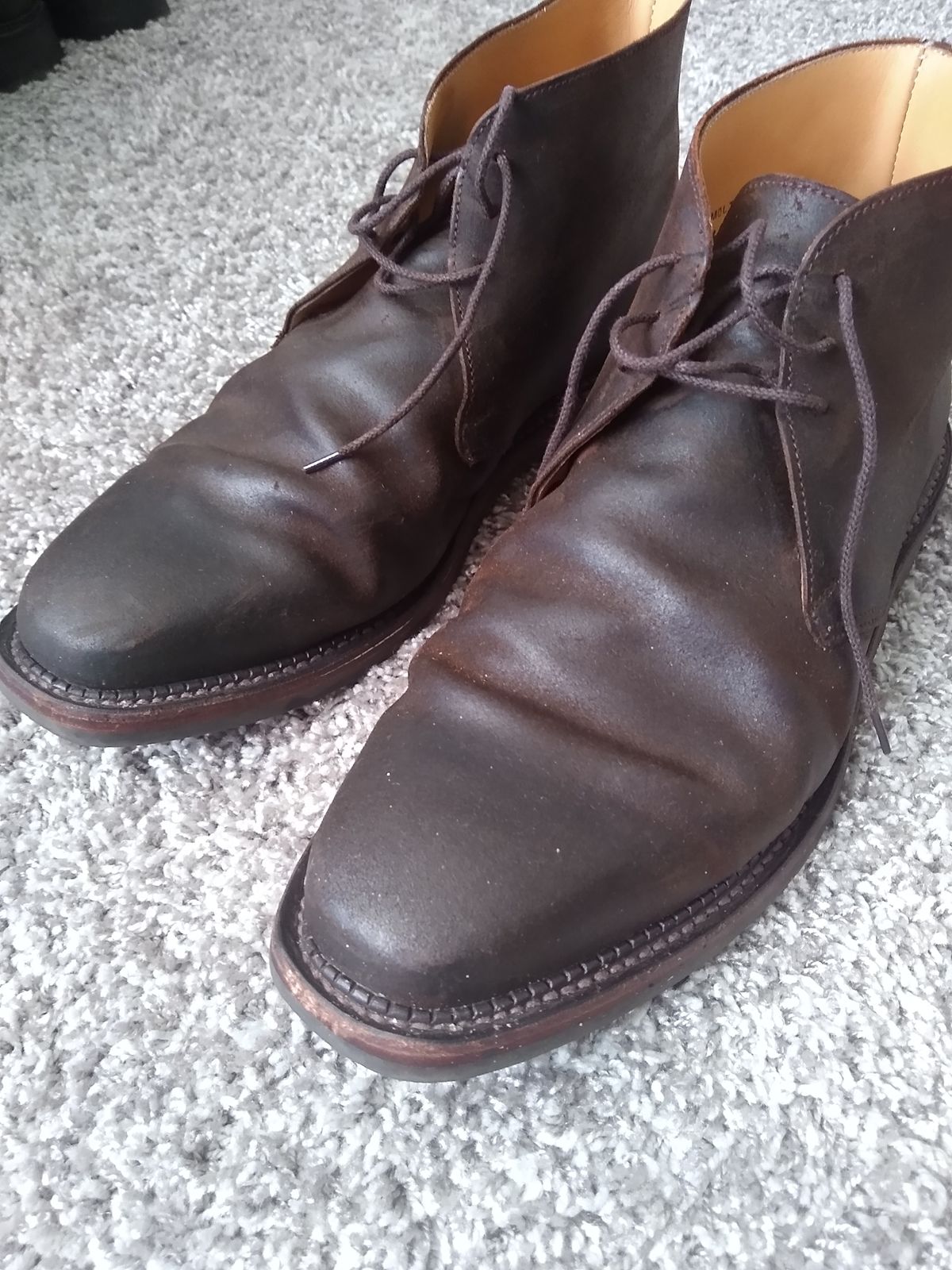 Photo by darknova306 on May 21, 2023 of the Crockett & Jones Molton in Dark Brown Roughout Suede.