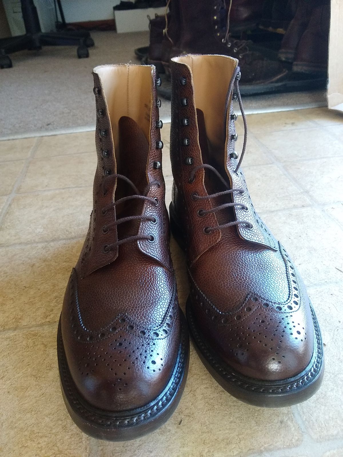 Photo by darknova306 on April 2, 2023 of the Crockett & Jones Islay in Dark Brown Scotch Grain.