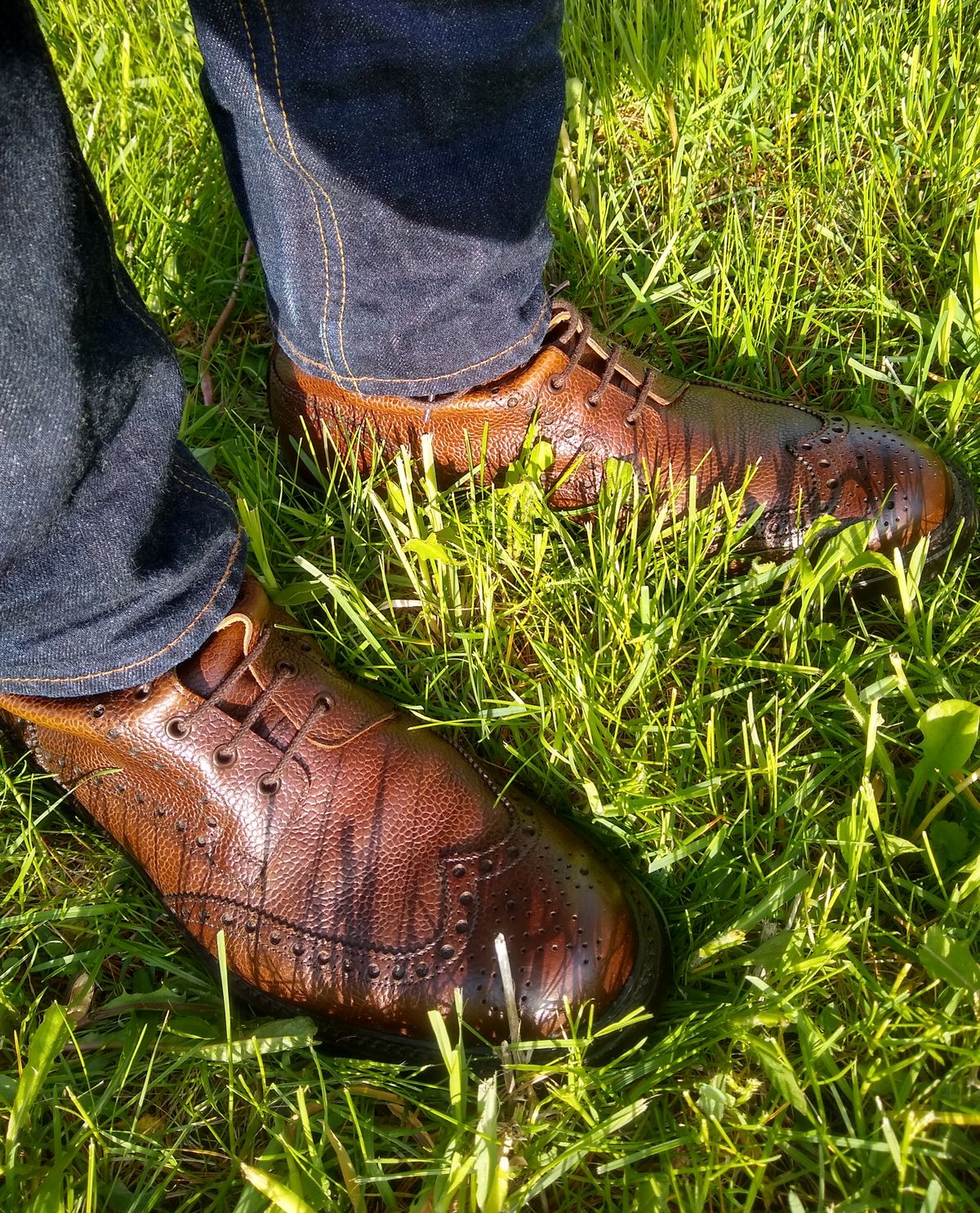 Photo by darknova306 on May 8, 2023 of the Crockett & Jones Islay in Dark Brown Scotch Grain.