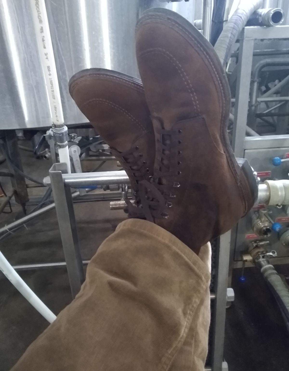 Photo by darknova306 on November 17, 2022 of the Alden Indy Boot in Horween Tobacco Chamois Roughout.