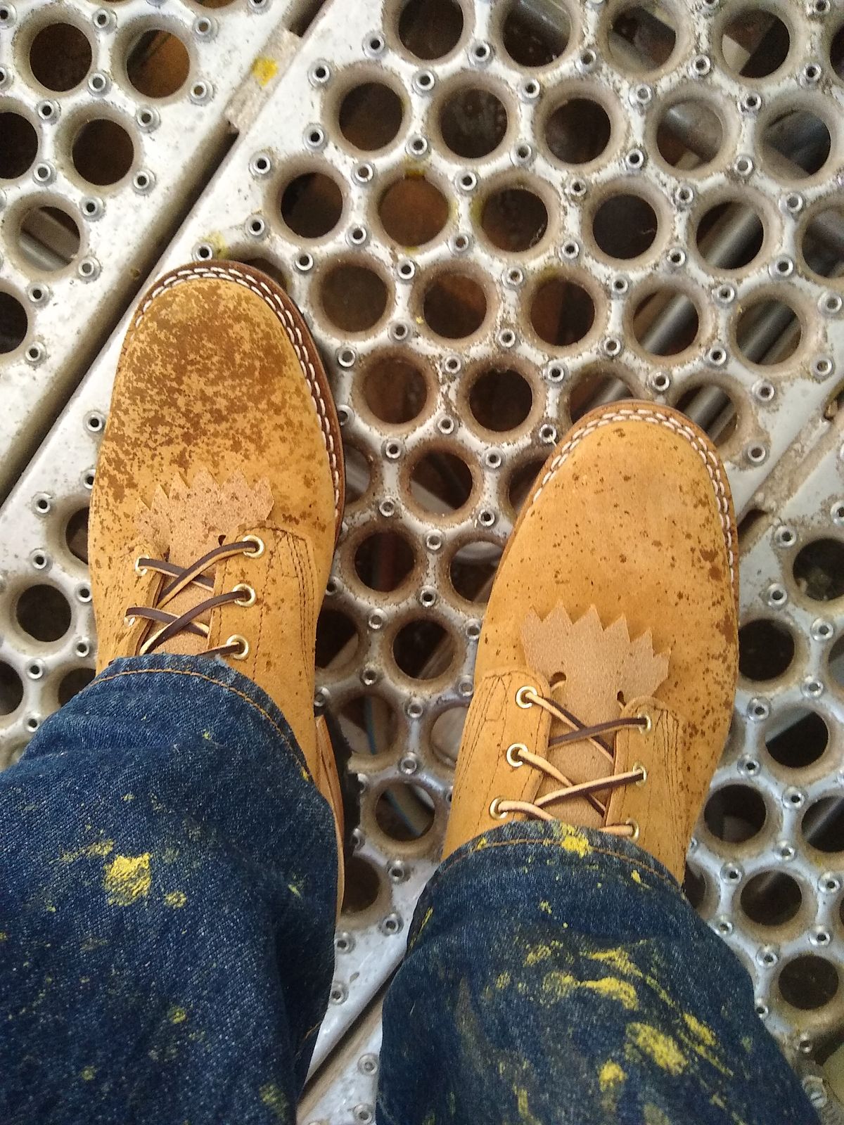 Photo by darknova306 on August 9, 2023 of the Nicks BuilderPro in Seidel MaxSupport Tan Roughout.