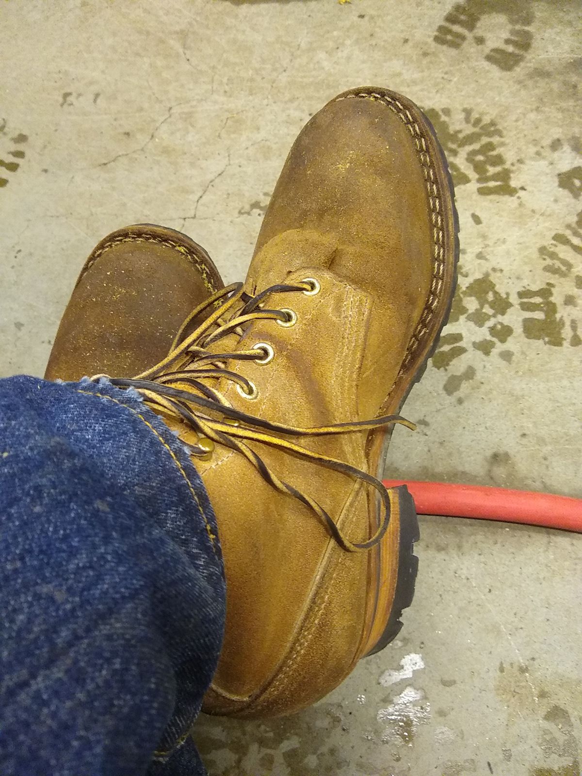 Photo by darknova306 on October 18, 2023 of the Nicks BuilderPro in Seidel MaxSupport Tan Roughout.