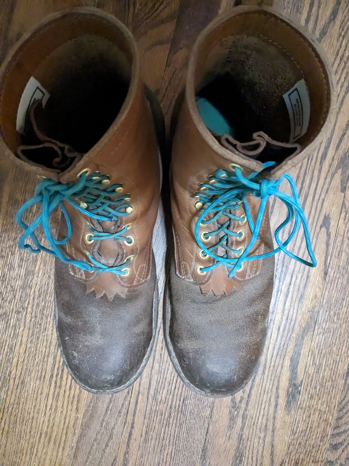 Photo by SirBasilStagHare on March 5, 2024 of the Nicks BuilderPro in Seidel 1964 Tan Roughout.
