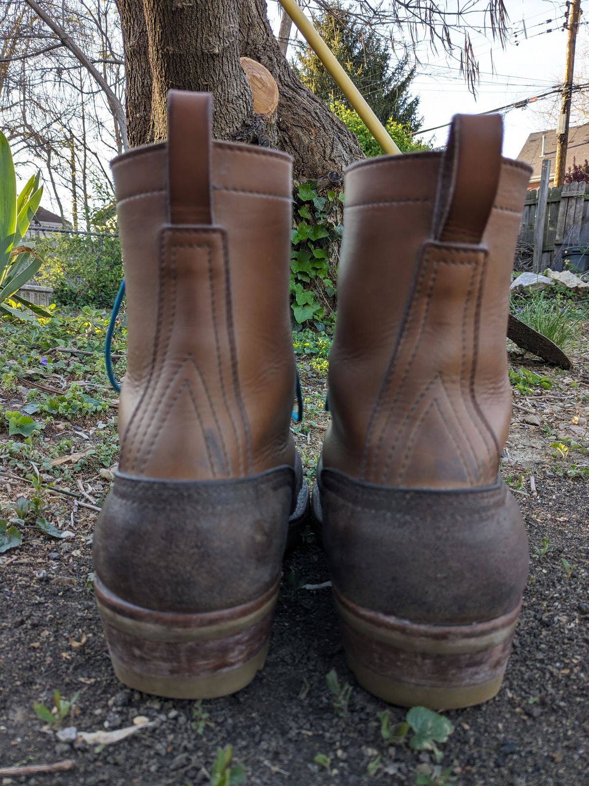 Photo by SirBasilStagHare on April 5, 2024 of the Nicks BuilderPro in Seidel 1964 Tan Roughout.