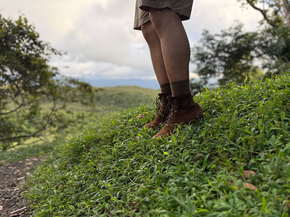 Photo by tlmader on July 4, 2025 of the White's Bounty Hunter in Seidel Distressed Roughout.