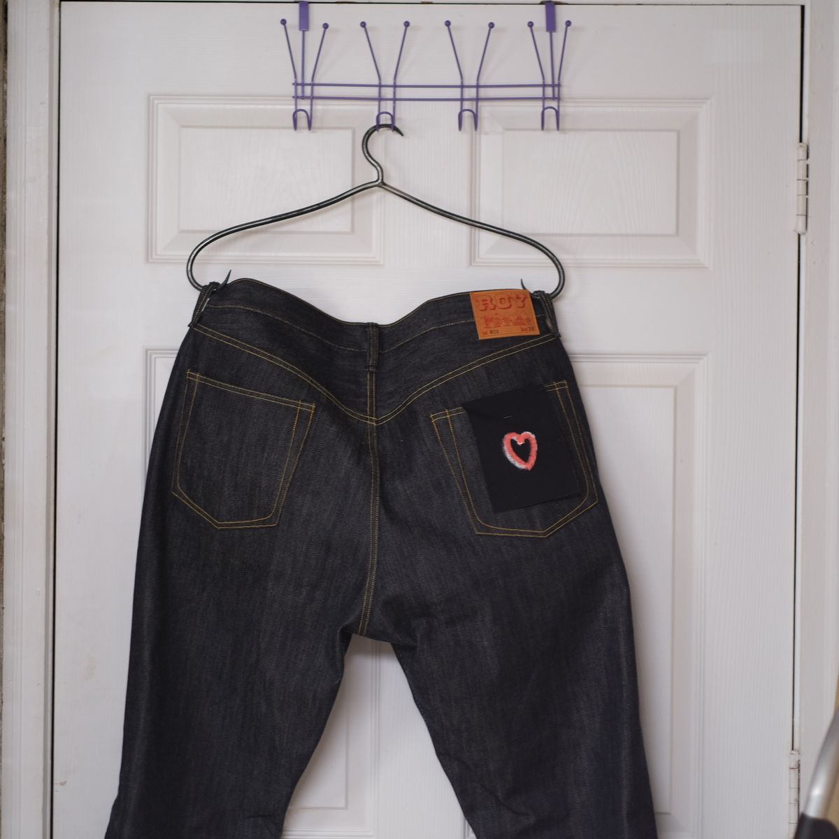 Photo by tlmader on May 12, 2020 of the Roy R01 "Indigo Lovers" in 13.5 oz Blackseed Cone Mills Selvedge Denim.