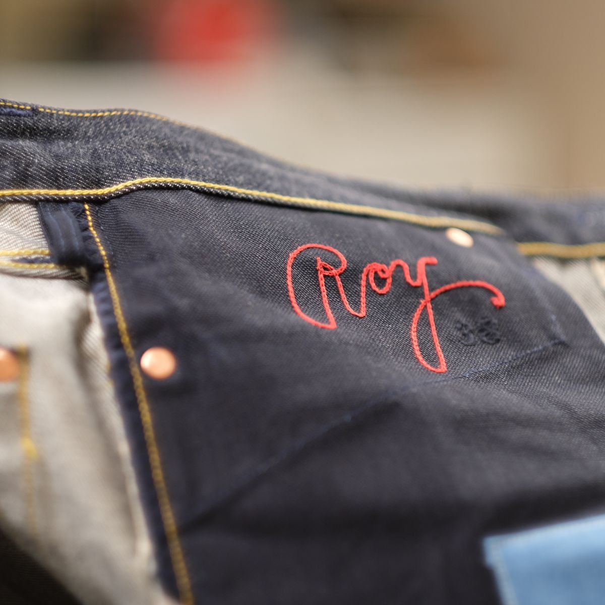 Photo by tlmader on May 12, 2020 of the Roy R01 "Indigo Lovers" in 13.5 oz Blackseed Cone Mills Selvedge Denim.