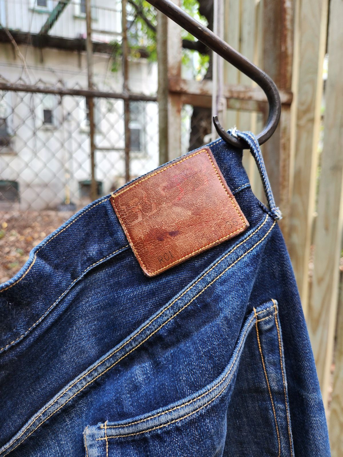 Photo by tlmader on October 9, 2024 of the Roy R01 "Indigo Lovers" in 13.5 oz Blackseed Cone Mills Selvedge Denim.