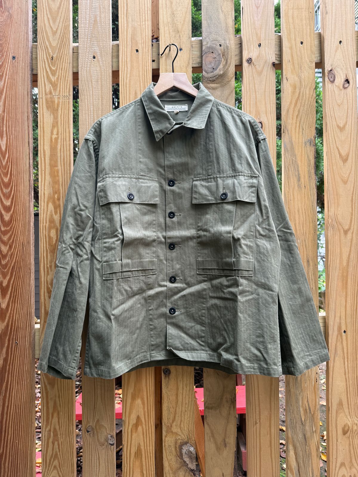 Photo by tlmader on September 27, 2025 of the Bielby’s Over Shirt in Olive HBT.