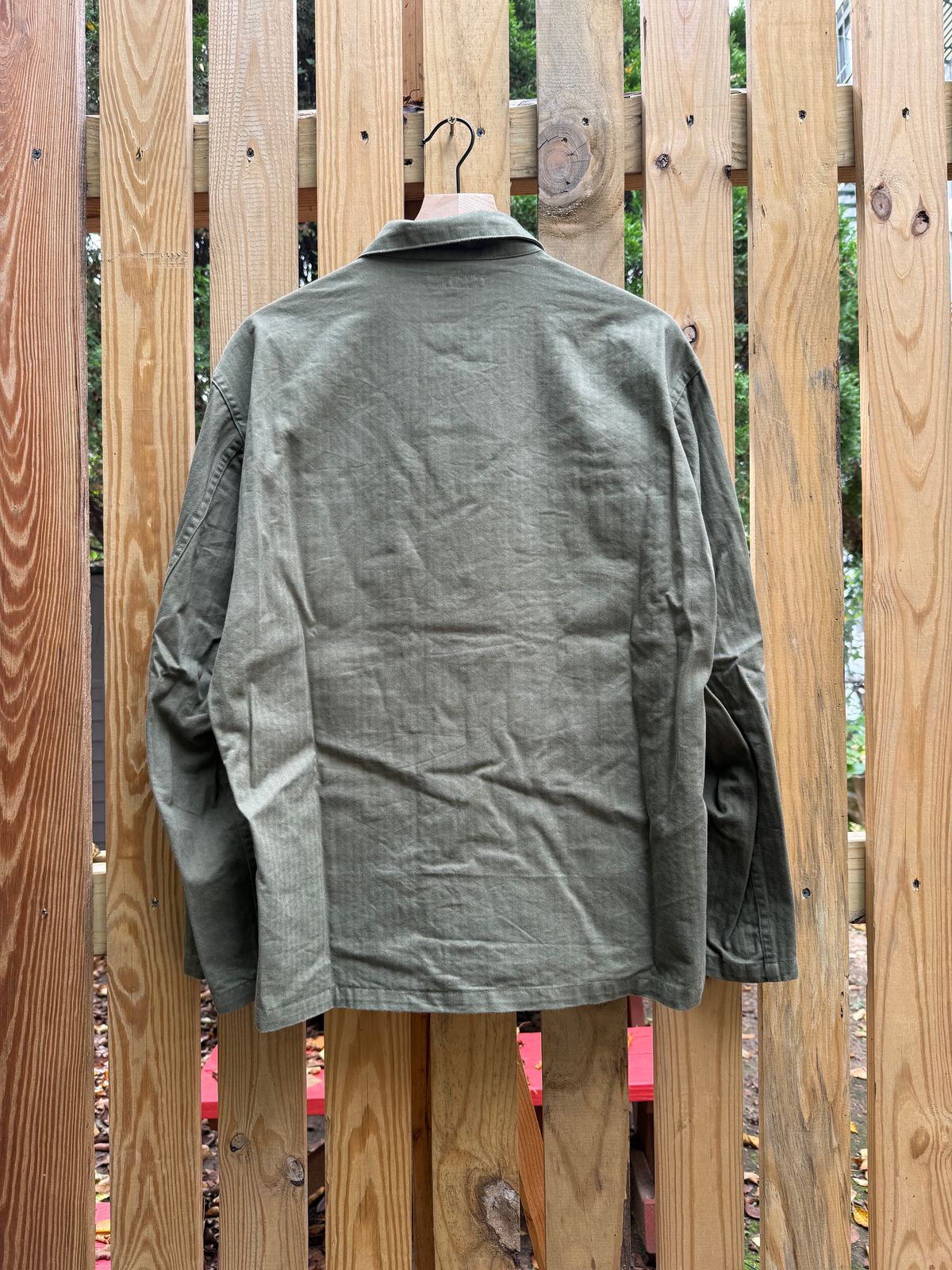 Photo by tlmader on September 27, 2025 of the Bielby’s Over Shirt in Olive HBT.