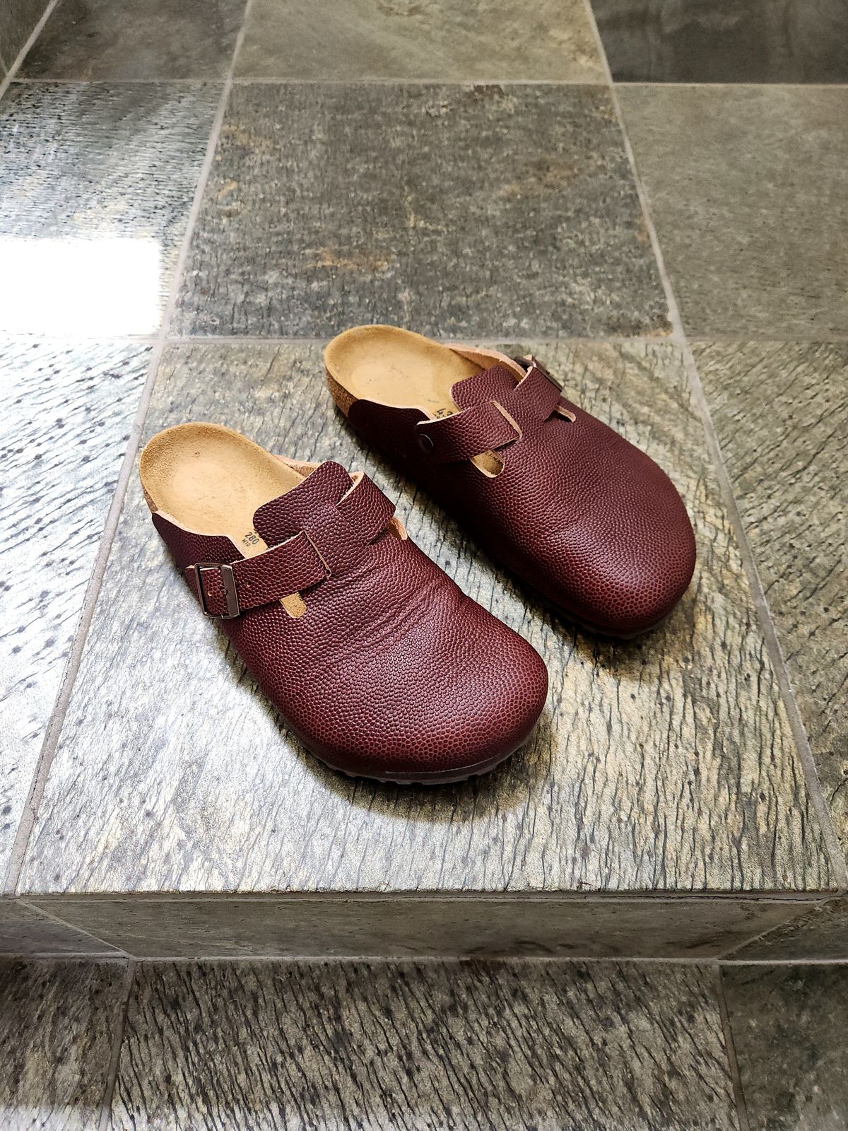 Photo by tlmader on August 5, 2024 of the Birkenstock Boston in Horween Football.