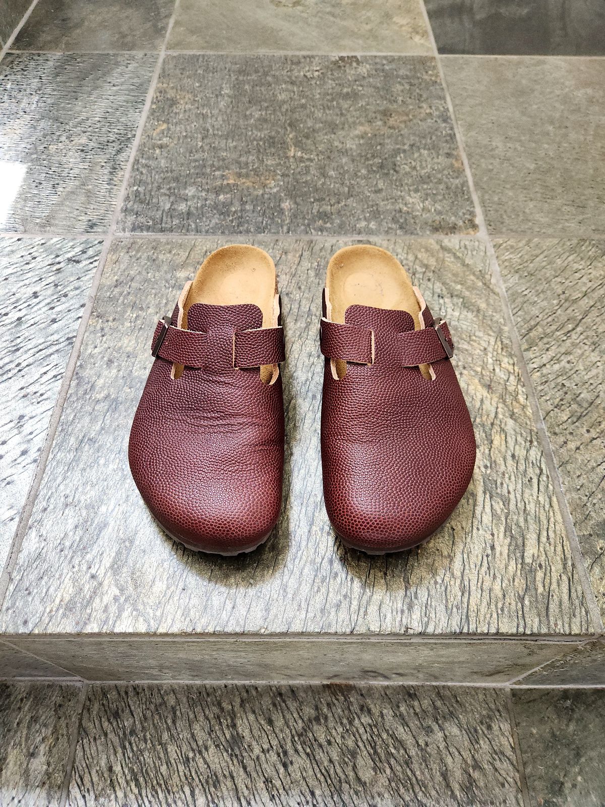 Photo by tlmader on August 5, 2024 of the Birkenstock Boston in Horween Football.