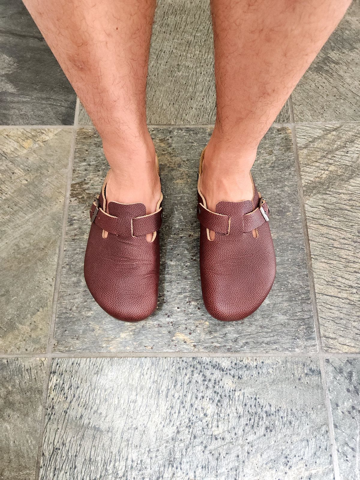 Photo by tlmader on August 5, 2024 of the Birkenstock Boston in Horween Football.