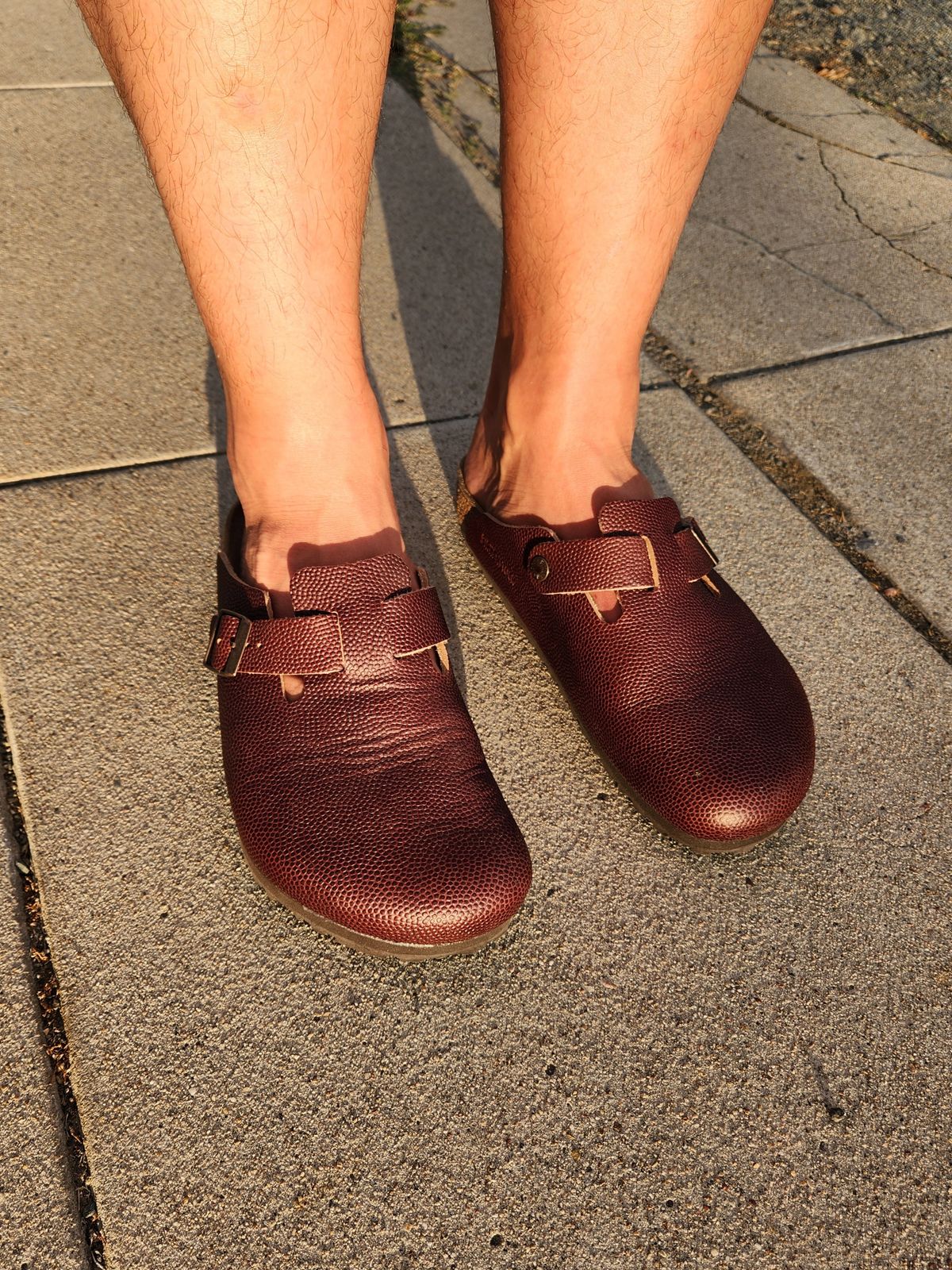 Photo by tlmader on August 8, 2024 of the Birkenstock Boston in Horween Football.