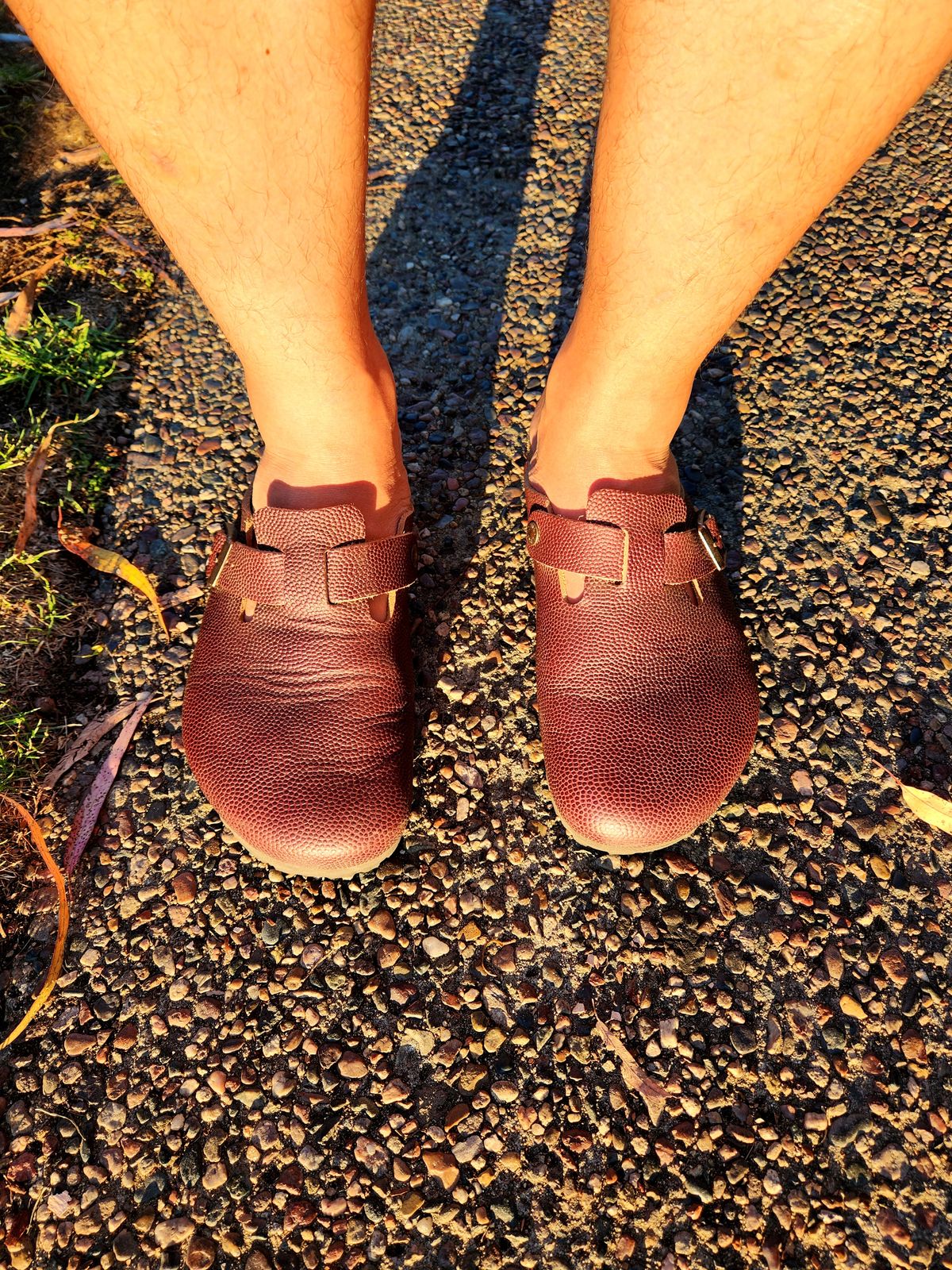 Photo by tlmader on August 14, 2024 of the Birkenstock Boston in Horween Football.