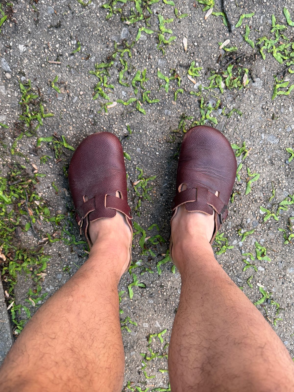 Photo by tlmader on May 7, 2025 of the Birkenstock Boston in Horween Football.