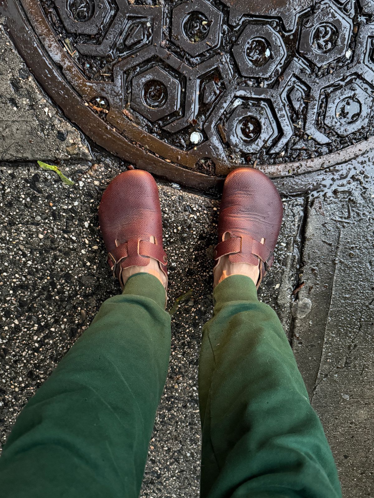 Photo by tlmader on May 23, 2025 of the Birkenstock Boston in Horween Football.