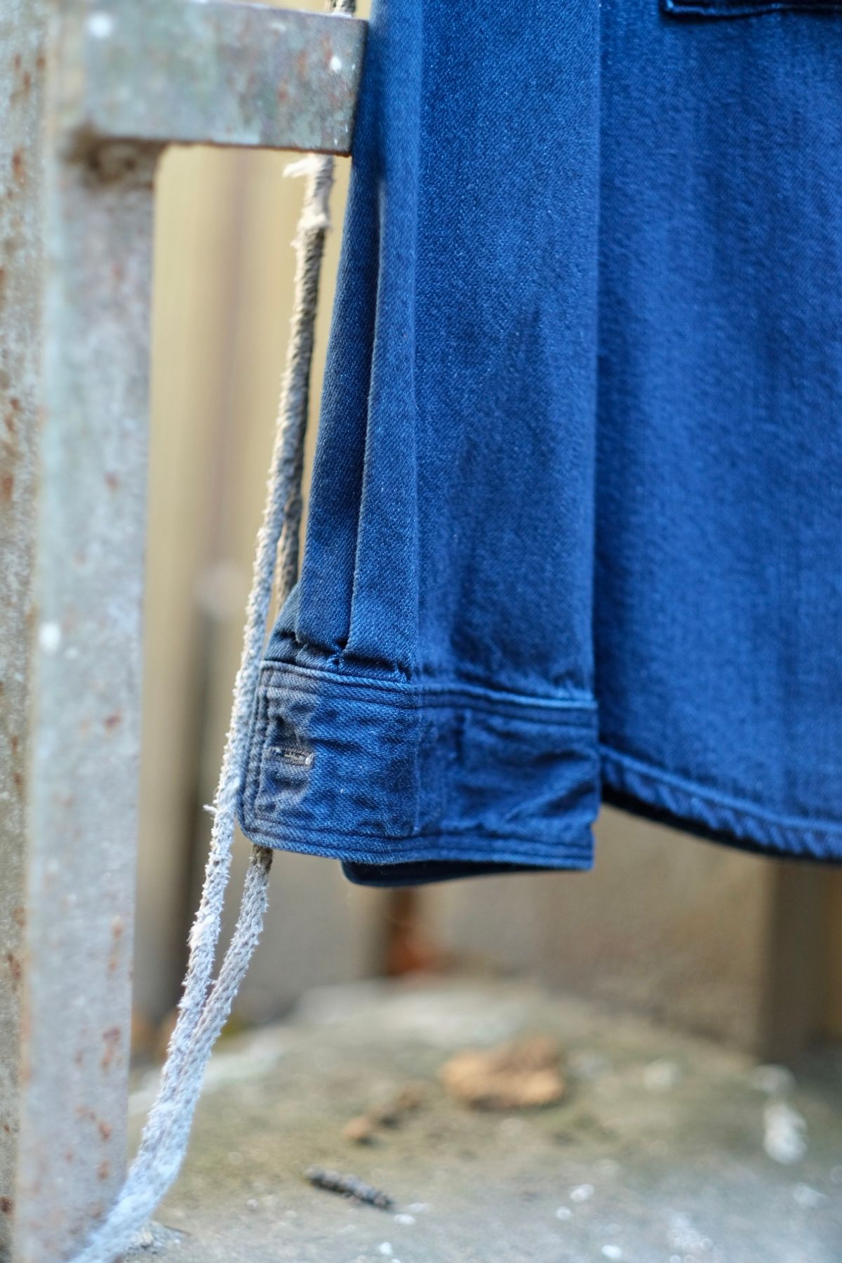 Photo by tlmader on October 3, 2025 of the Kapital Anorak Shirt in 8oz IDGxIDG Denim.