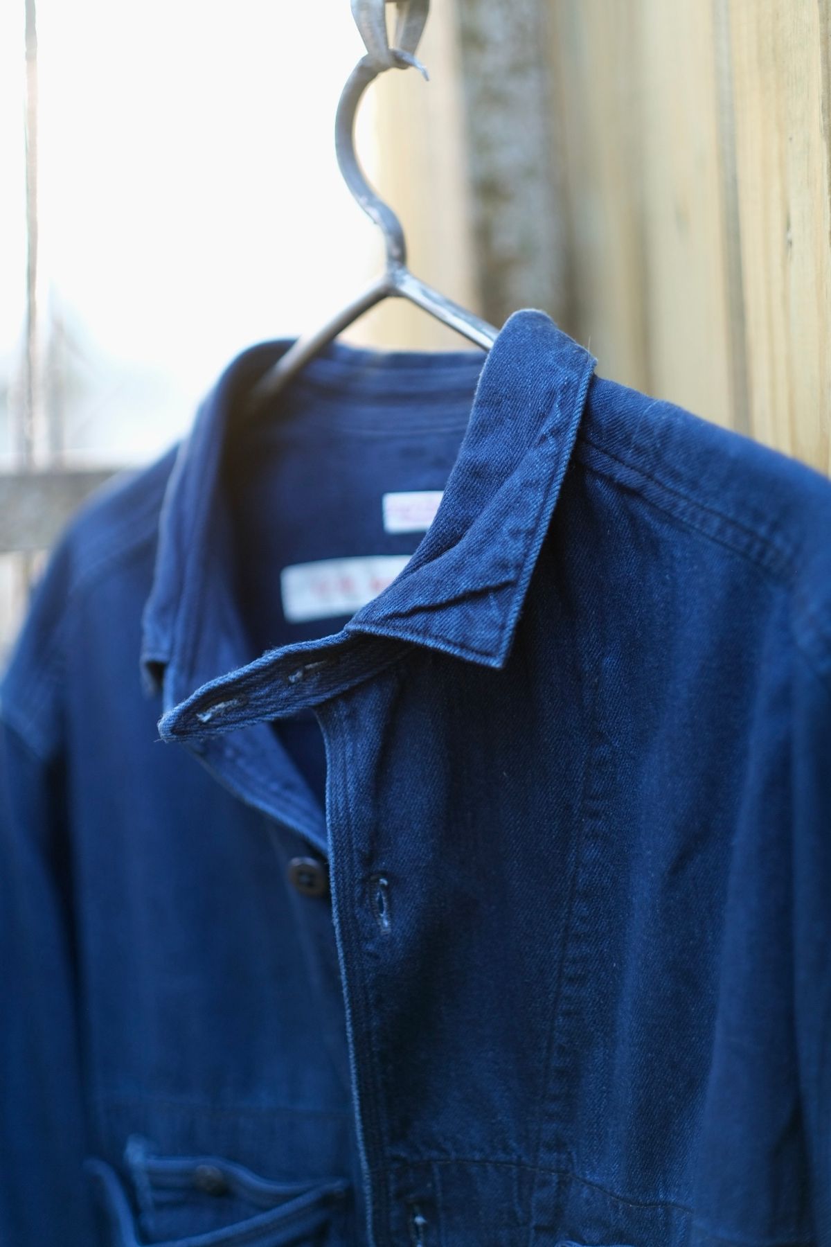 Photo by tlmader on October 3, 2025 of the Kapital Anorak Shirt in 8oz IDGxIDG Denim.