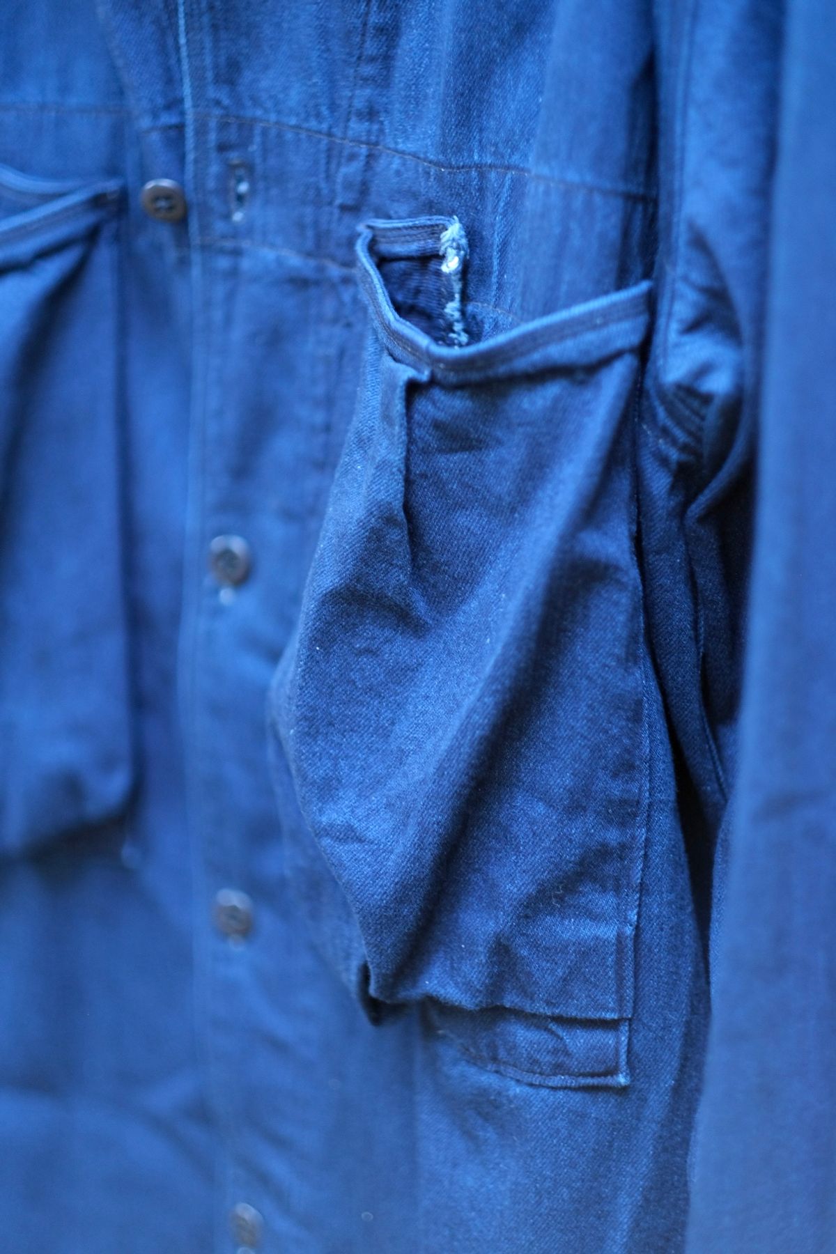 Photo by tlmader on October 3, 2025 of the Kapital Anorak Shirt in 8oz IDGxIDG Denim.