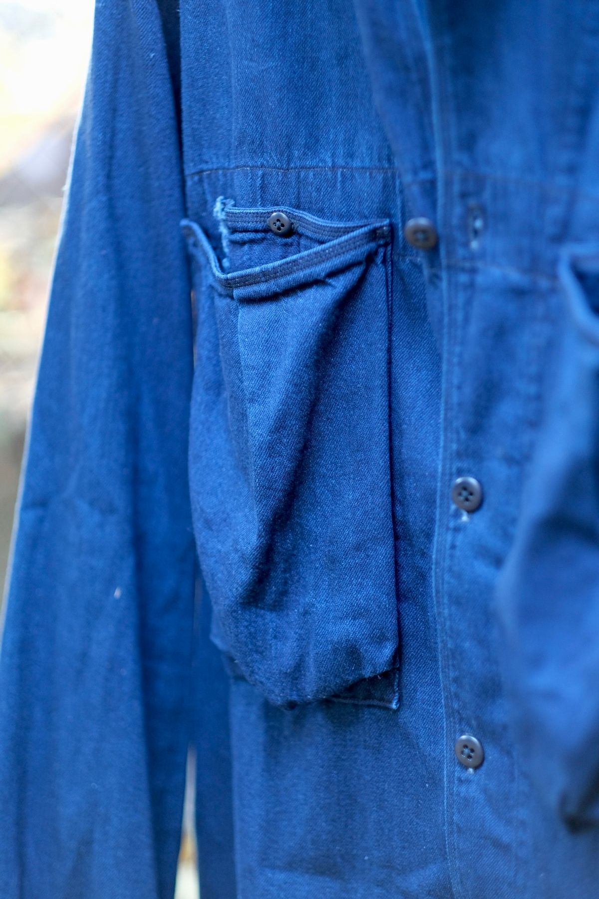 Photo by tlmader on October 3, 2025 of the Kapital Anorak Shirt in 8oz IDGxIDG Denim.