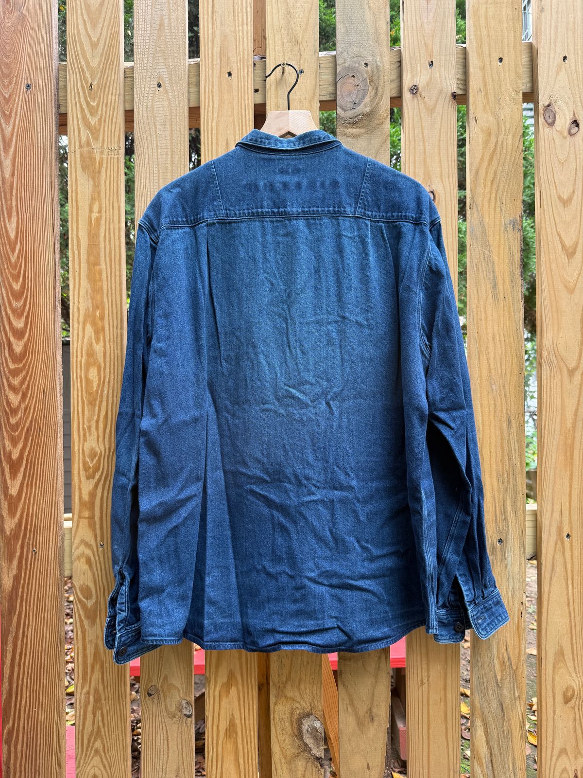 Photo by tlmader on September 27, 2025 of the Kapital Anorak Shirt in 8oz IDGxIDG Denim.