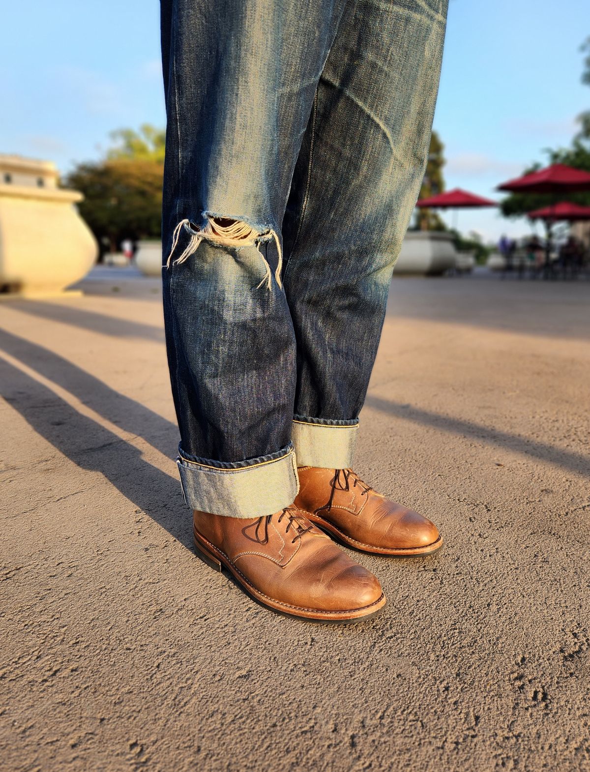 Photo by tlmader on July 18, 2024 of the White's Otto Derby in Horween Natural Chromexcel.