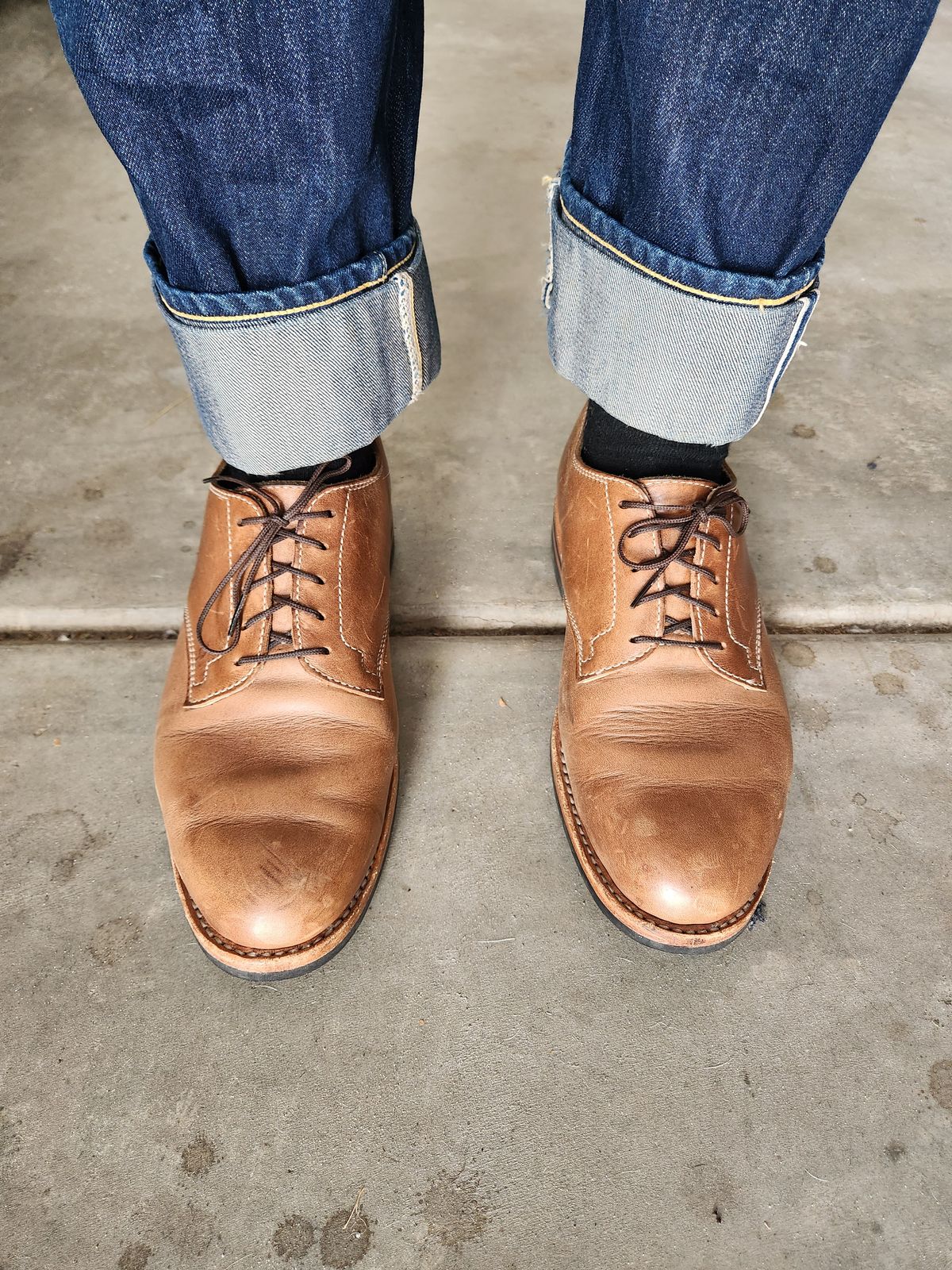 Photo by tlmader on August 3, 2024 of the White's Otto Derby in Horween Natural Chromexcel.