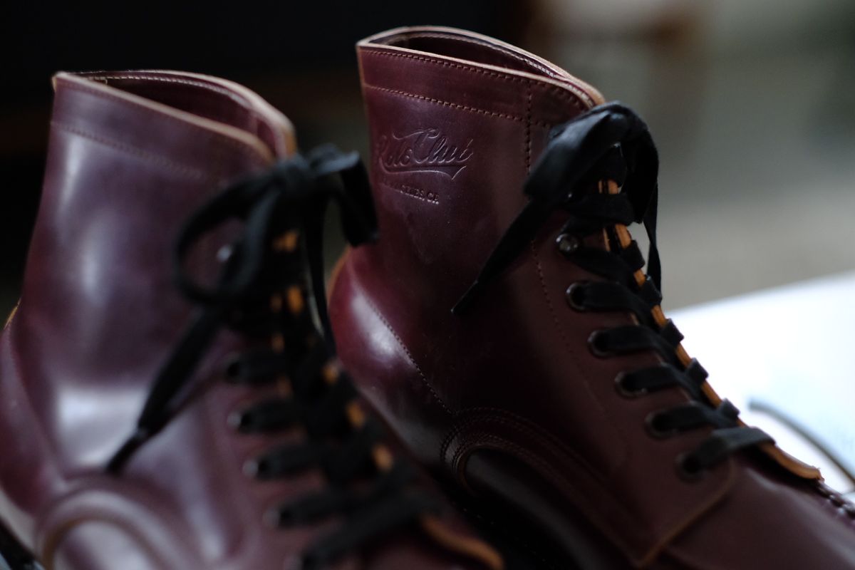 Photo by tlmader on October 13, 2022 of the Role Club Townsman Lace Boots in Horween Color 8 Shell Cordovan.