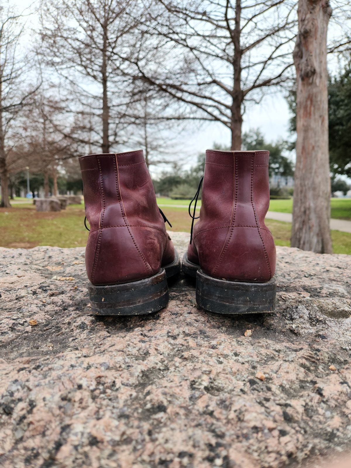 Photo by tlmader on February 4, 2023 of the Role Club Townsman Lace Boots in Horween Color 8 Shell Cordovan.