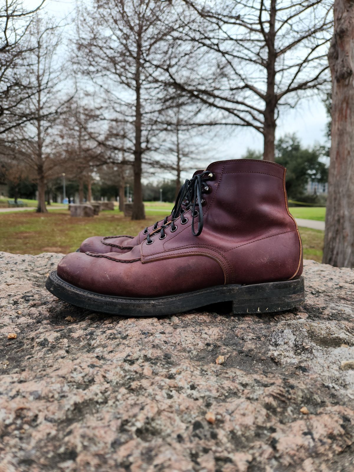 Photo by tlmader on February 4, 2023 of the Role Club Townsman Lace Boots in Horween Color 8 Shell Cordovan.