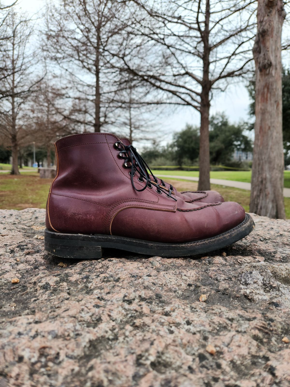 Photo by tlmader on February 4, 2023 of the Role Club Townsman Lace Boots in Horween Color 8 Shell Cordovan.