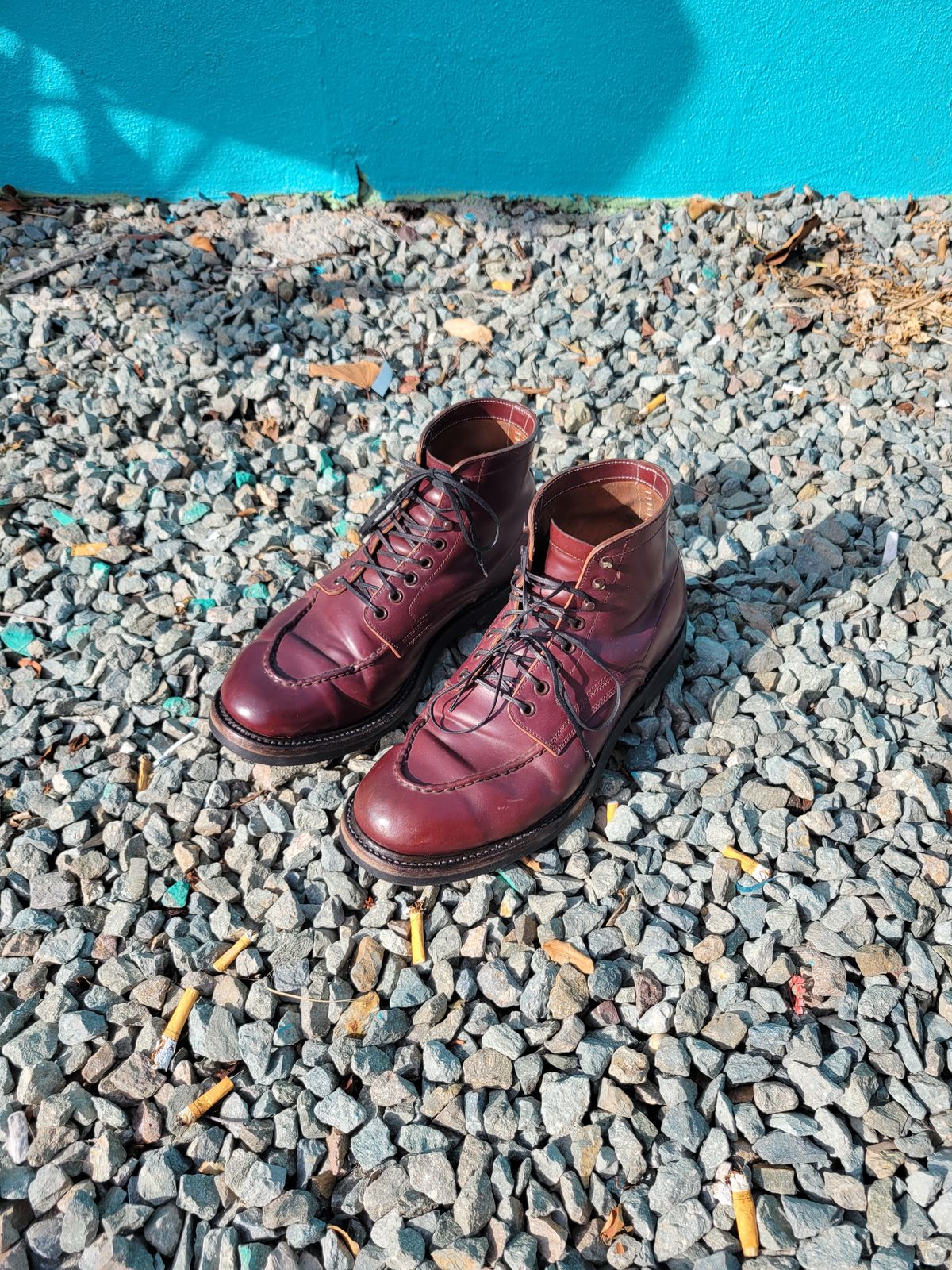 Photo by tlmader on March 5, 2023 of the Role Club Townsman Lace Boots in Horween Color 8 Shell Cordovan.