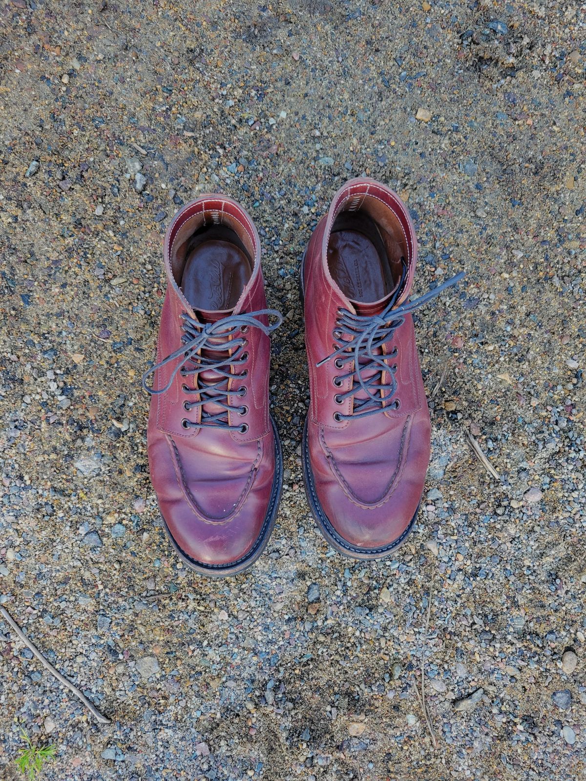 Photo by tlmader on April 6, 2023 of the Role Club Townsman Lace Boots in Horween Color 8 Shell Cordovan.