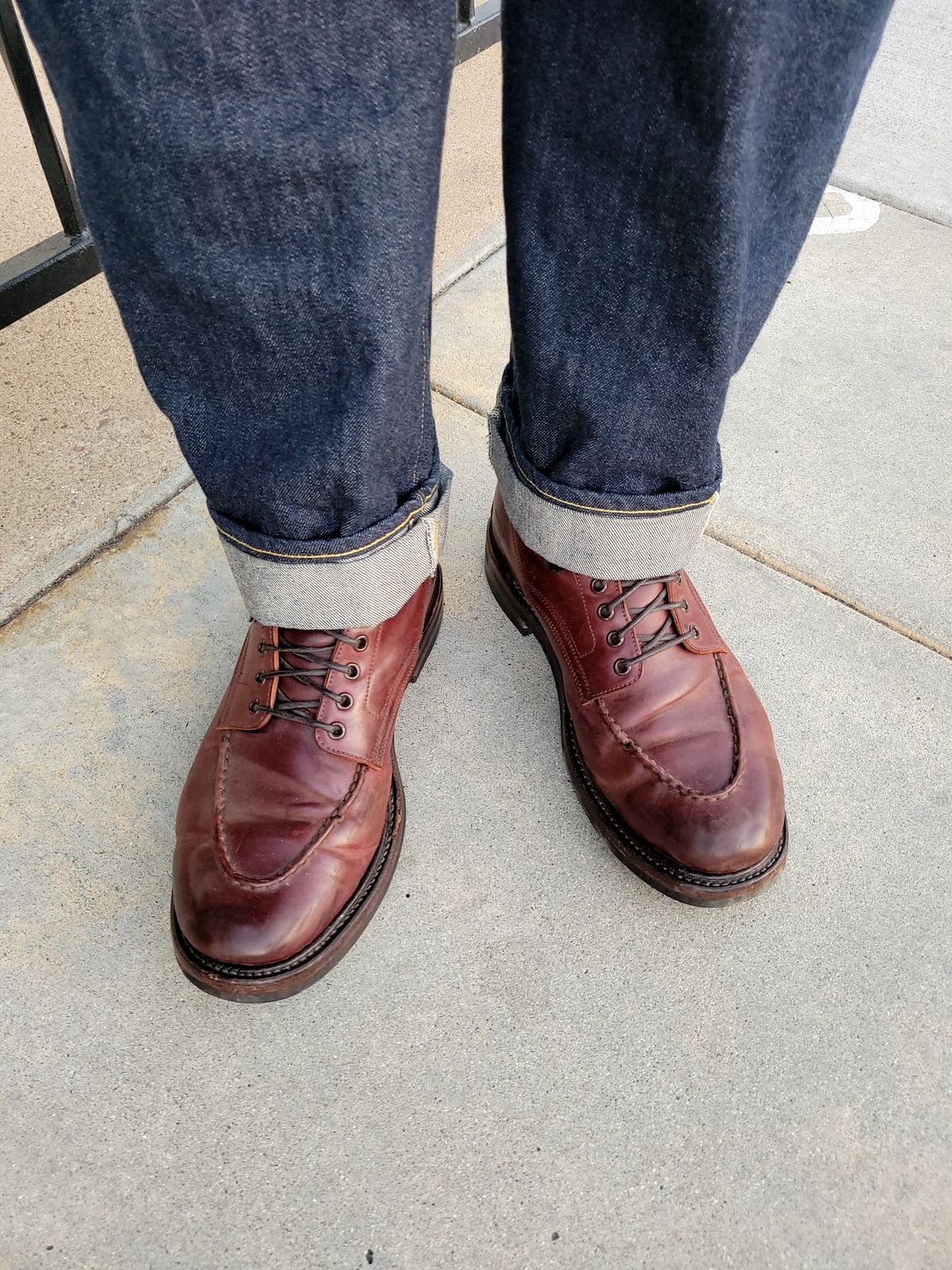 Photo by tlmader on September 15, 2023 of the Role Club Townsman Lace Boots in Horween Color 8 Shell Cordovan.