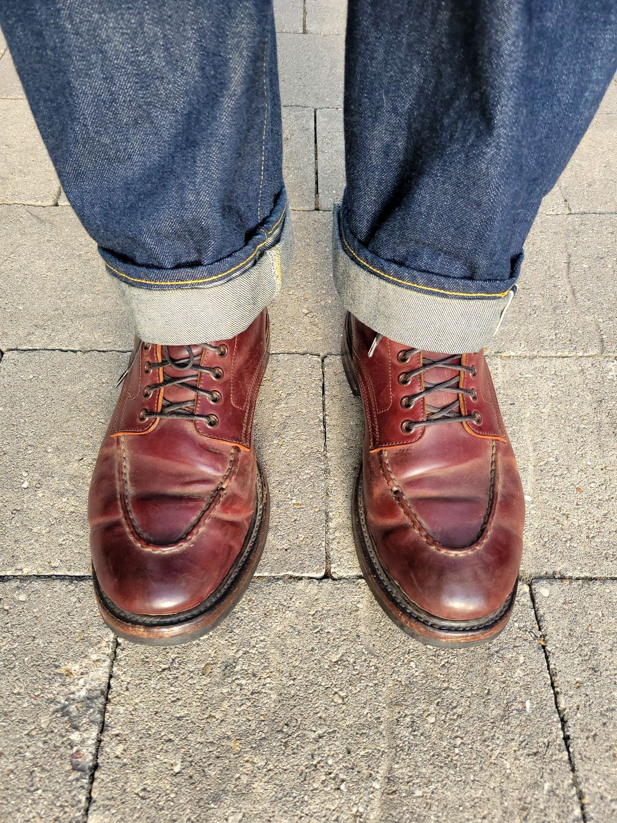 Photo by tlmader on September 21, 2023 of the Role Club Townsman Lace Boots in Horween Color 8 Shell Cordovan.