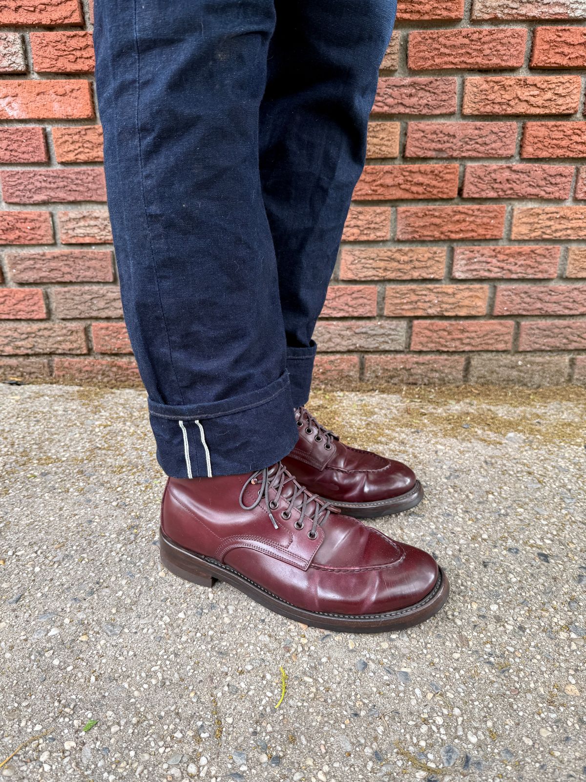 Photo by tlmader on May 27, 2025 of the Role Club Townsman Lace Boots in Horween Color 8 Shell Cordovan.