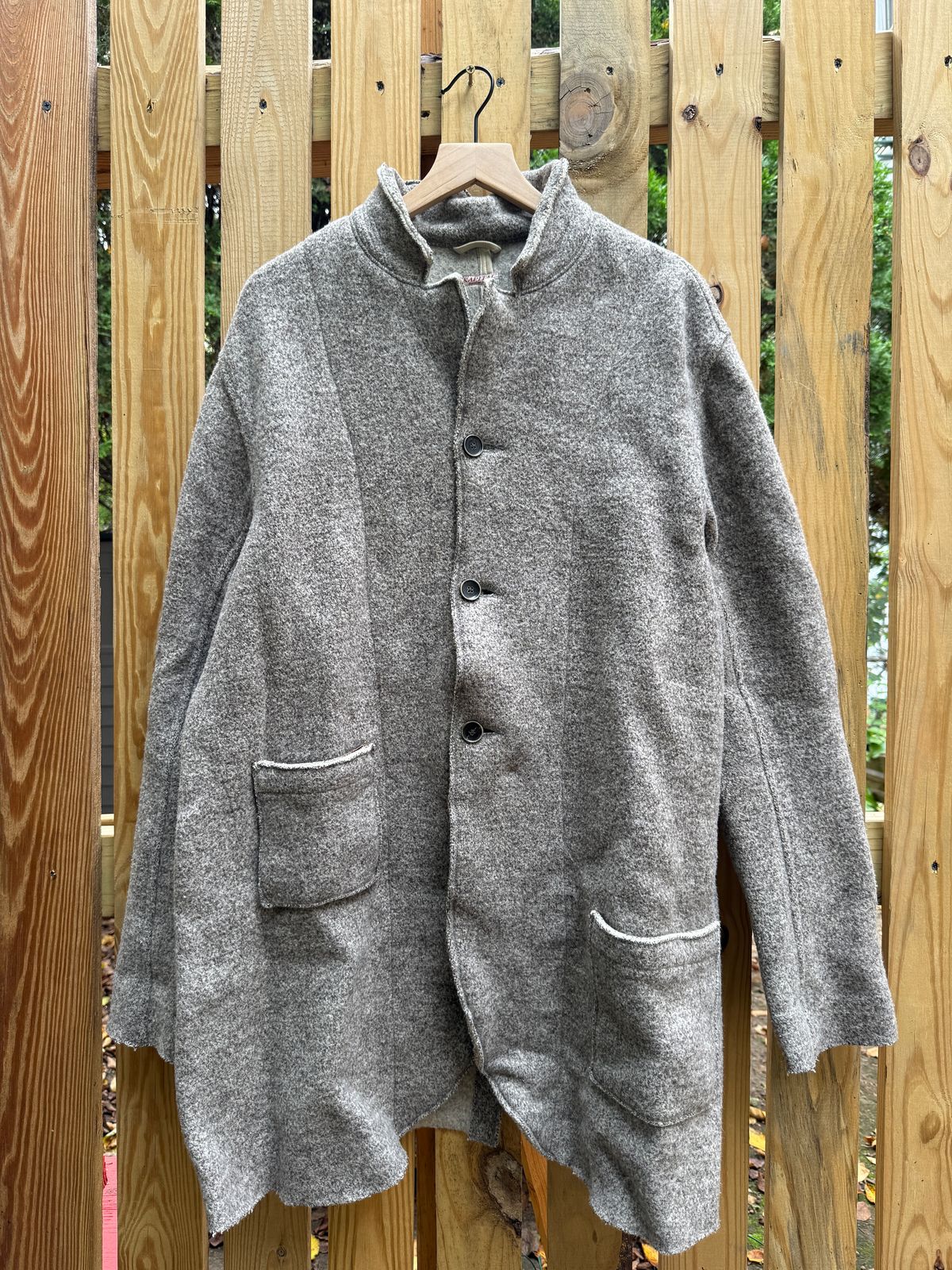 Photo by tlmader on September 27, 2025 of the Kapital Nomad Jacket in Grey Beige Tyrol Wool.
